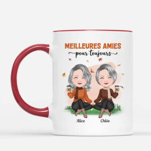 Mug Meilleures Amies Pour Toujours Automne Pre Vert Personnalise