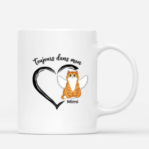 Mug Toujours Dans Mon Coeur Chat Personnalise