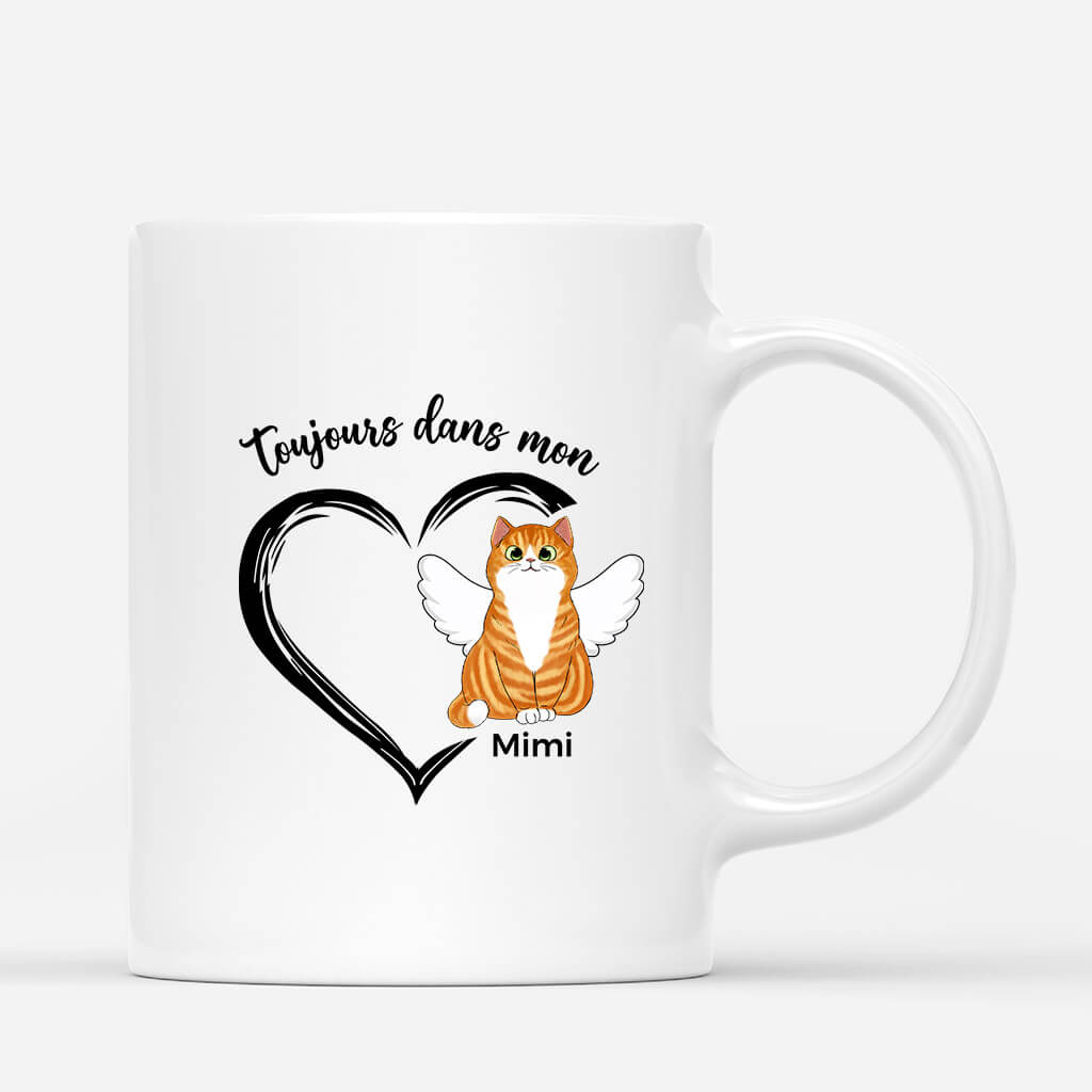 Mug Toujours Dans Mon Coeur Chat Personnalise Mug Toujours Dans Mon Coeur Chat Personnalise