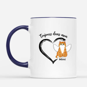 Mug Toujours Dans Mon Coeur Chat Personnalise
