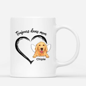 Mug Toujours Dans Mon Coeur Chien Personnalise