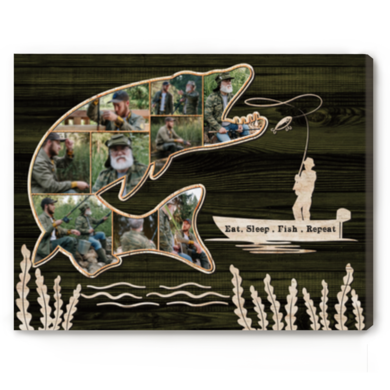 Muskie Fish Photo Collage, Fishing Gift For Dad, Best Gifts For Fisherman Muskie Fish Photo Collage, Fishing Gift For Dad, Best Gifts For Fisherman