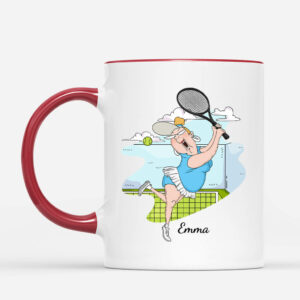 Ne Sous-Estimez Jamais Une Vieille Dame Avec Une Raquette De Tennis – Cadeau Personnalise  Mug Pour Femme