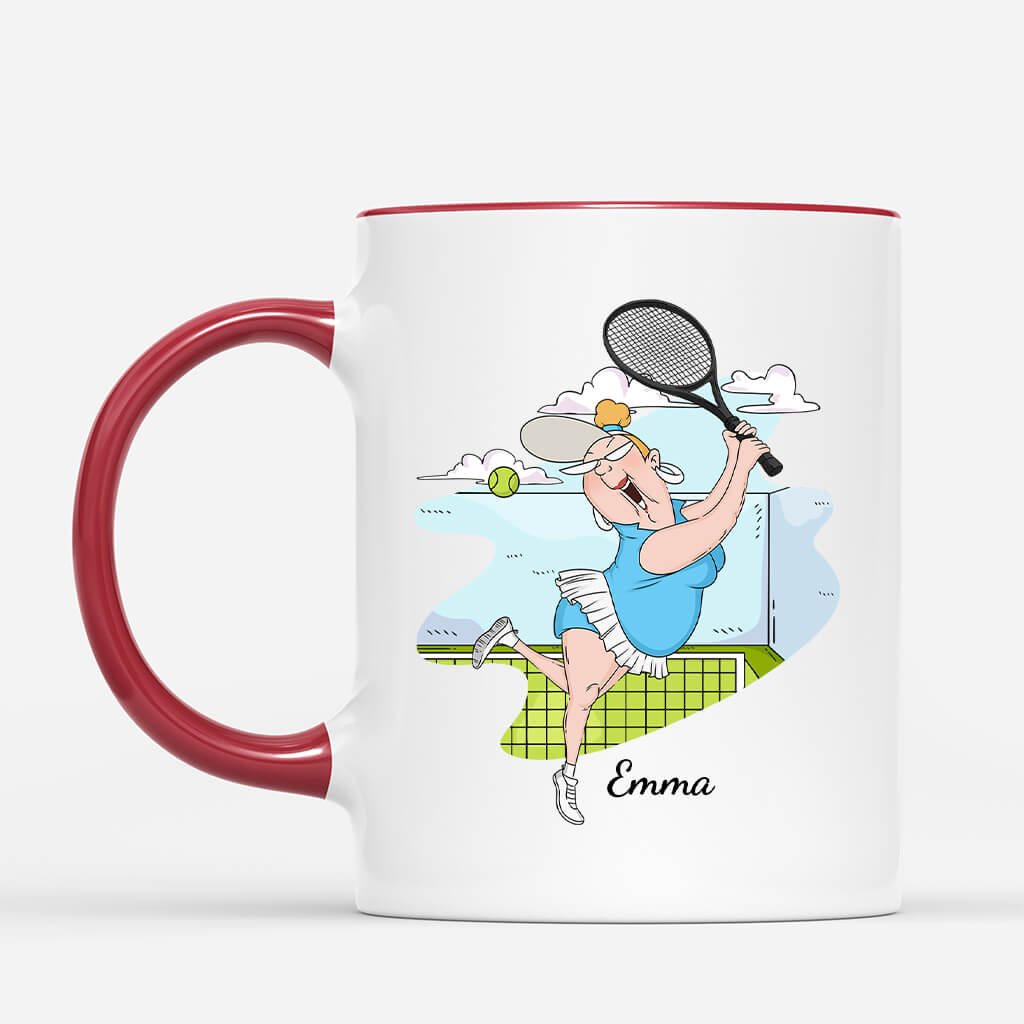 Ne Sous-Estimez Jamais Une Vieille Dame Avec Une Raquette De Tennis - Cadeau Personnalise Mug Pour Femme Ne Sous-Estimez Jamais Une Vieille Dame Avec Une Raquette De Tennis - Cadeau Personnalise Mug Pour Femme
