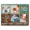 New Dad Father’s Day Gifts, Custom Daddy Baby Photo Collage Print, First Time Fathers Day Gifts – Best Personalized Gifts For Everyone