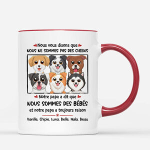 Nous Vous Disons Que Nous Ne Sommes Pas Des Chiens – Cadeau Personnalise  Mug pour Amoureux des Animaux