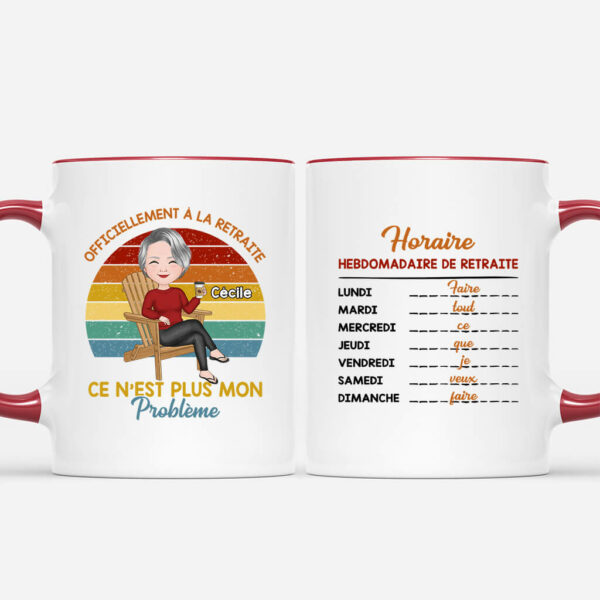 Officiellement a la retraite – Cadeau Personnalise  Mug Pour Retraite