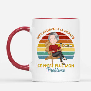 Officiellement a la retraite – Cadeau Personnalise  Mug Pour Retraite