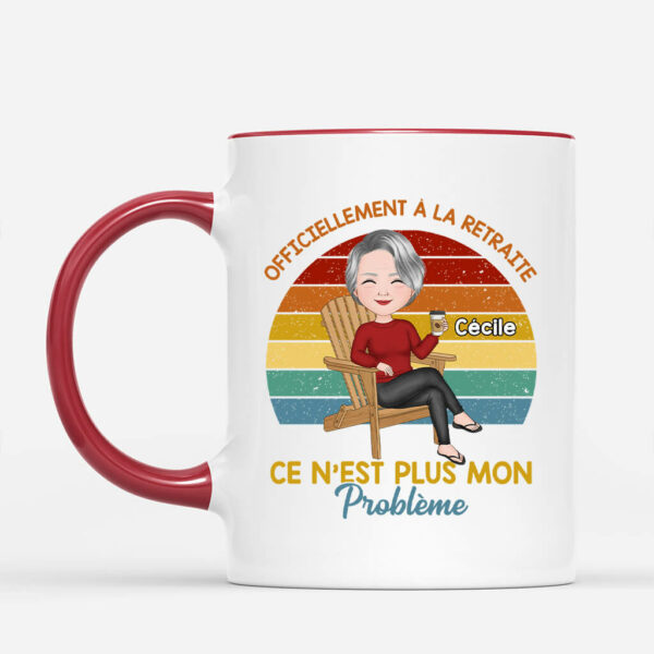 Officiellement a la retraite – Cadeau Personnalise  Mug Pour Retraite