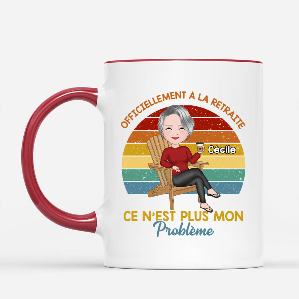 Officiellement a la retraite - Cadeau Personnalise Mug Pour Retraite Officiellement a la retraite - Cadeau Personnalise Mug Pour Retraite