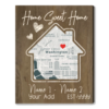 Our First Home Custom Map Print, Best Housewarming Gifts, Gifts For New Homeowners, New House Gifts