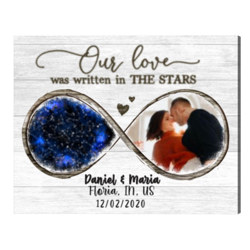 Our Love Was Written In The Stars Night Sky Print With Photo, Custom Anniversary Star Map, Our Love Was Written In The Stars Night Sky Print With Photo, Custom Anniversary Star Map,