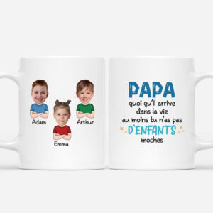 Papa, Au Moins Tu N_As Pas D_Enfants Moches – Cadeau Personnalise  Mug Pour Papa