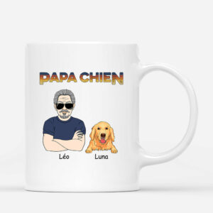 Papa Chien – Cadeau Personnalise  Mug pour Amoureux des chiens
