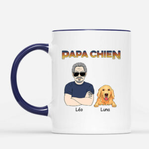 Papa Chien – Cadeau Personnalise  Mug pour Amoureux des chiens