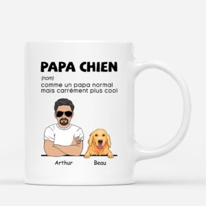 Papa Chien – Mug Cadeau Personnalise, Amoureux Des Chiens