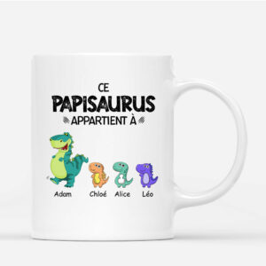 Papisaurus Papasaurus – Cadeau Personnalise T-shirt pour Papi Papa