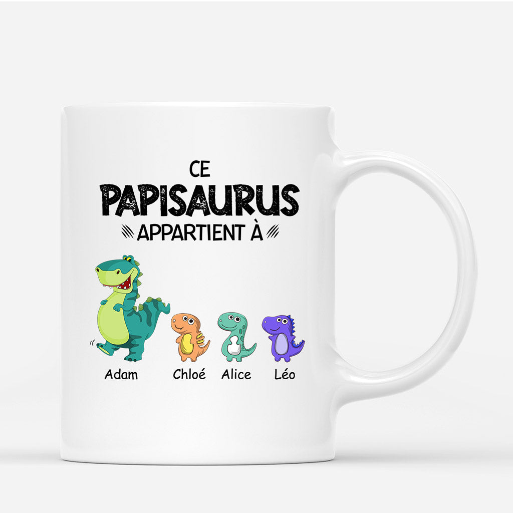 Papisaurus Papasaurus - Cadeau Personnalise T-shirt pour Papi Papa Papisaurus Papasaurus - Cadeau Personnalise T-shirt pour Papi Papa