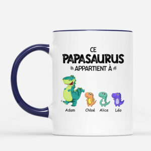 Papisaurus Papasaurus – Cadeau Personnalise T-shirt pour Papi Papa