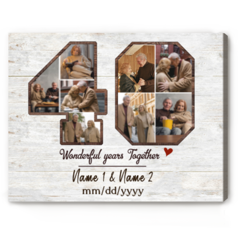 Personalised 40th Anniversary Gifts For Parent, 40th Anniversary Picture Collage, 40 Year Anniversary Gift Ideas Personalised 40th Anniversary Gifts For Parent, 40th Anniversary Picture Collage, 40 Year Anniversary Gift Ideas