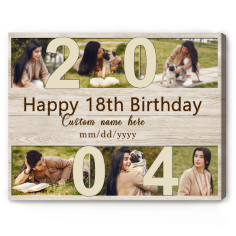 Personalised Birthday Gifts For Her, Custom Any Year Birthday Collage Print, Unique Birthday Gifts Personalised Birthday Gifts For Her, Custom Any Year Birthday Collage Print, Unique Birthday Gifts