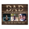 Personalised Father’s Day Present For Dad From Kids, You Are The Best Dad Ever Custom Photo Canvas – Best Personalized Gifts For Everyone