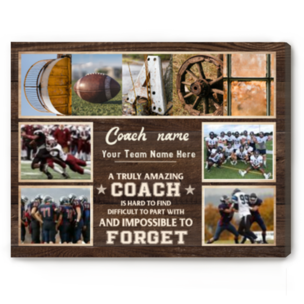 Personalised Photo Gifts For Football Coach, Football Coach Gift Photo Collage, Christmas Gifts For Football Coaches