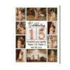 Personalized 15th Wedding Anniversary Gift, Photo Collage Gift For 15 Year Of Married Canvas – Best Personalized Gifts For Everyone