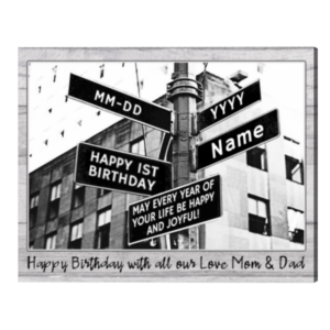 Personalized 1st Birthday Gifts, Personalized Street Sign For 1 Year Olds, First Birthday Gift Ideas
