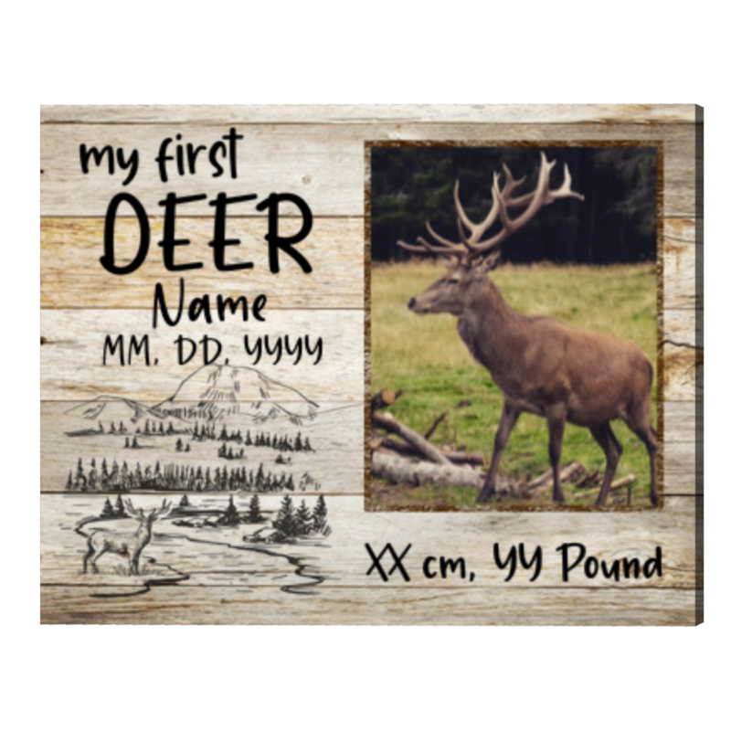 Personalized 1st Deer Photo Print, Father's Day Gifts For Deer Hunters, Best Hunting Man Gifts - Best Personalized Gifts For Everyone Personalized 1st Deer Photo Print, Father's Day Gifts For Deer Hunters, Best Hunting Man Gifts - Best Personalized Gifts For Everyone