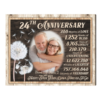 Personalized 24th Anniversary Gifts For Him, 24 Year Anniversary Gift, Down Forever To Go Canvas