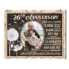 Personalized 26 Year Anniversary Gift, 26th Anniversary Gift, Twenty Six Years Down Forever To Go