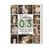 Personalized 3 Year Anniversary Picture Collage Gift, Photo Gift For 3rd Anniversary, Leather Anniversary Gifts