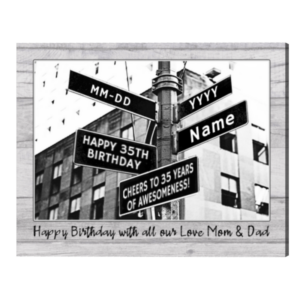 Personalized 35th Birthday Gift, Custom Road Sign 35th Birthday Gift – Best Personalized Gifts For Everyone