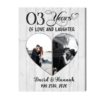 Personalized 3rd Wedding Anniversary Gift, Leather Anniversary Gifts For Her Frame, Love And Laughter – Best Personalized Gifts For Everyone