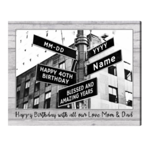 Personalized 40th Birthday Gift, 40th Birthday Custom Street Sign, 40th Birthday Gift Ideas – Best Personalized Gifts For Everyone