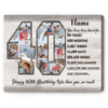 Personalized 40th Birthday Photo Gifts, Custom Number 40 Photos Collage Canvas, 40th Birthday Gift Collage – Best Personalized Gifts For Everyone