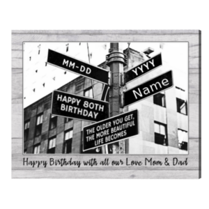 Personalized 80th Birthday Gift For Mom, Dad Or Grandparents, Custom Street Sign 80th Birthday – Best Personalized Gifts For Everyone
