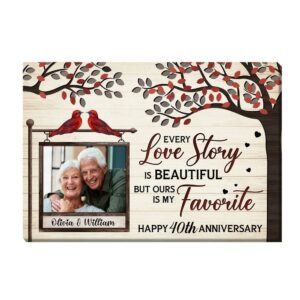 Personalized Anniversary Every Love Story Is Beautiful But Ours Is My Favorite Canvas