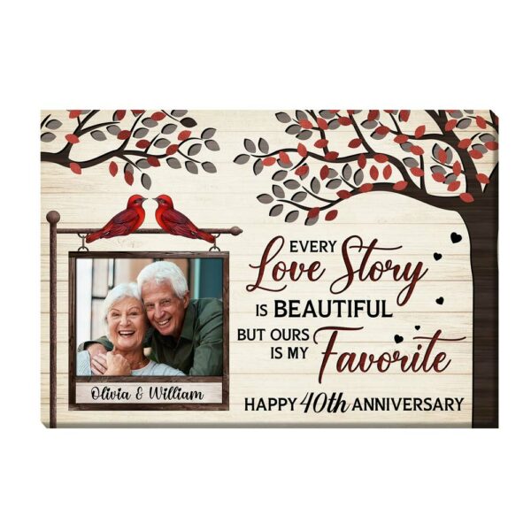 Personalized Anniversary Every Love Story Is Beautiful But Ours Is My Favorite Canvas