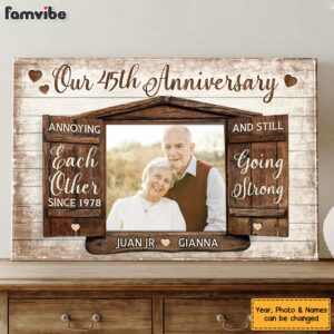 Personalized Anniversary Gift Annoying Each Other Since Canvas