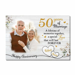 Personalized Anniversary Gift For Couple 50 Years Marriage Canvas