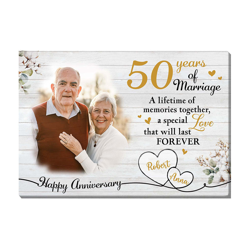 Personalized Anniversary Gift For Couple 50 Years Marriage Canvas Personalized Anniversary Gift For Couple 50 Years Marriage Canvas