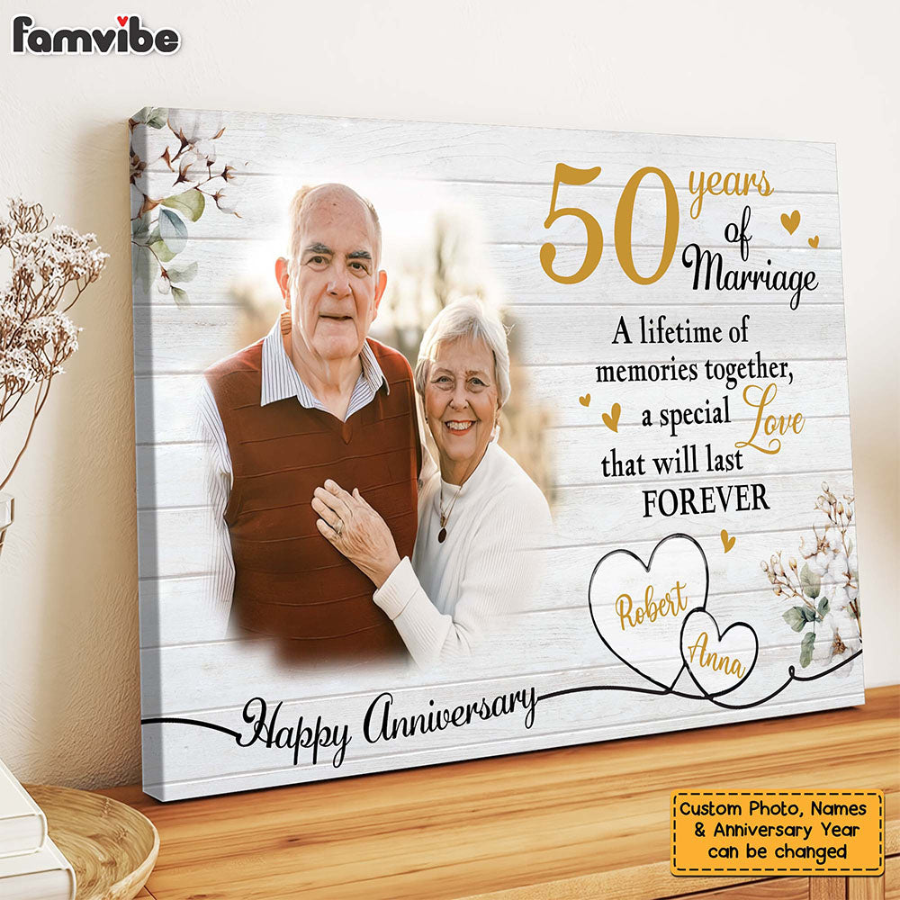 Personalized Anniversary Gift For Couple 50 Years Marriage Canvas Personalized Anniversary Gift For Couple 50 Years Marriage Canvas