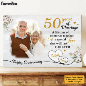 Personalized Anniversary Gift For Couple 50 Years Marriage Canvas 5 1