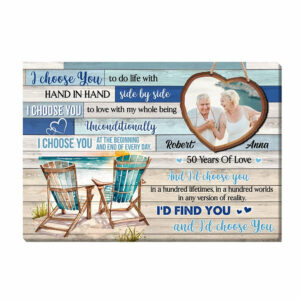 Personalized Anniversary Gift For Couple 50 Years Of Love Canvas
