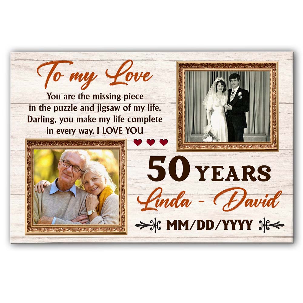Personalized Anniversary Gift For Couple To My Love Canvas Personalized Anniversary Gift For Couple To My Love Canvas