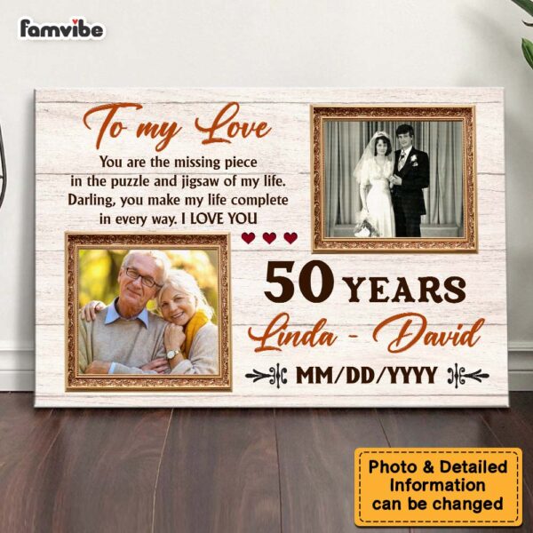 Personalized Anniversary Gift For Couple To My Love Canvas