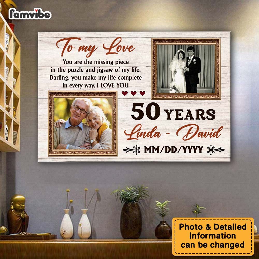 Personalized Anniversary Gift For Couple To My Love Canvas Personalized Anniversary Gift For Couple To My Love Canvas