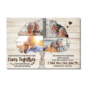 Personalized Anniversary Gift For Couple Upload Photo Canvas